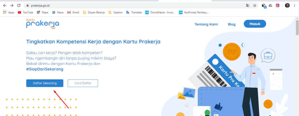 cara daftar kartu pra kerja