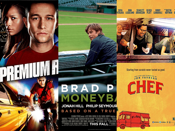 Poster film Premium Rush. Moneyball dan Chef