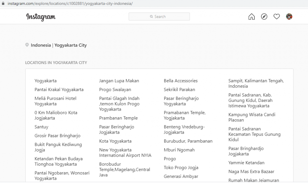 cara mengatur lokasi geografis di instagram