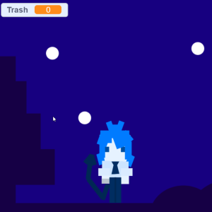 codingportfolio1 13 Animation by Yoshifa Batrisya Adeyan (Yoshifa) - Cleaning trash with Qimoni
